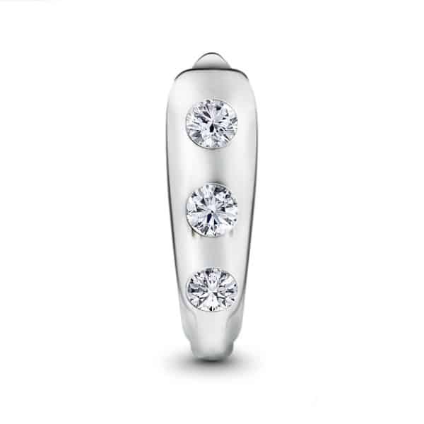 Perhiasan emas berlian white gold 18K diamond earring bow of light