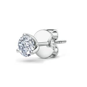 Perhiasan emas berlian white gold 18K diamond gemstone earring trinity