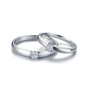 Tiaria Perhiasan cincin emas berlian White Gold 18K Diamond Sunshine