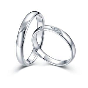 Perhiasan emas berlian white gold 18K diamond Autumn Leaves