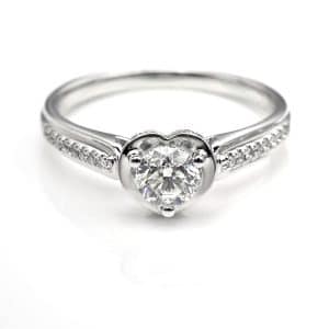 Perhiasan emas berlian white gold 18K diamond DHTXDFJ017