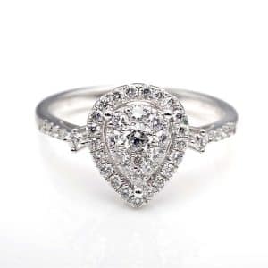 Perhiasan emas berlian white gold 18K diamond DHTXHJZ031