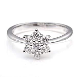 Perhiasan emas berlian white gold 18K diamond DHTXHJZ033
