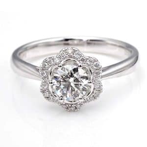 Perhiasan emas berlian white gold 18K diamond DHTXHJZ067