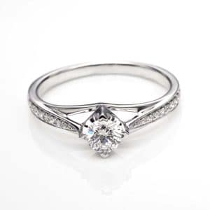 Perhiasan emas berlian white gold 18K diamond DHTXHJZ072