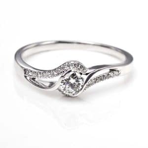 Perhiasan emas berlian white gold 18K diamond DHTXHJZ086