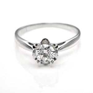 Perhiasan emas berlian white gold 18K diamond DJXJZ005