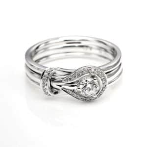 Perhiasan emas berlian white gold 18K diamond DJXJZ008
