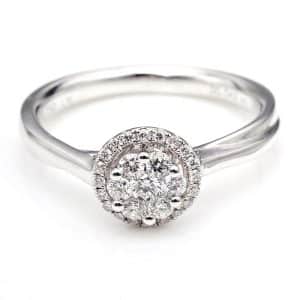 Perhiasan emas berlian white gold 18K diamond DJXJZ042