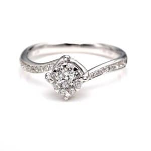 Perhiasan emas berlian white gold 18K diamond DJXJZ043
