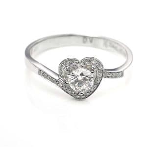 Perhiasan emas berlian white gold 18K diamond DJXJZ060