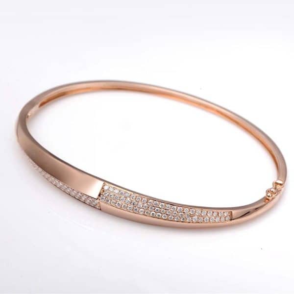 Perhiasan emas berlian white gold 18K diamond bracelet gelang