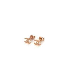 Channel Earring Anting Emas Perhiasan Jewelry Rose Gold