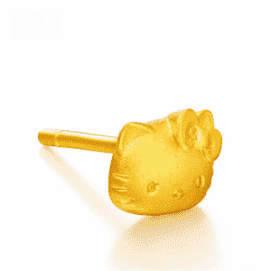 Perhiasan emas berlian solid gold anting Hello Kitty terbaru 24K earring