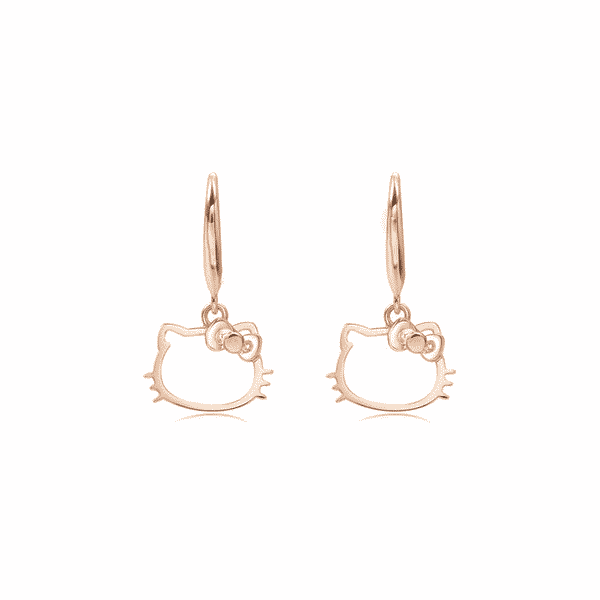 Perhiasan anting emas berlian gold Hello Kitty terbaru 18K earring