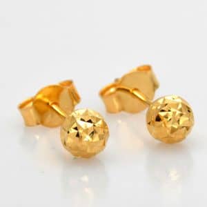 Perhiasan emas gold anting Sparkling Ball Gold Anting Emas 18K