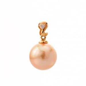 Tiaria Liontin Emas Mutiara Berlian 18K Precious Pearl P81766 Pendant