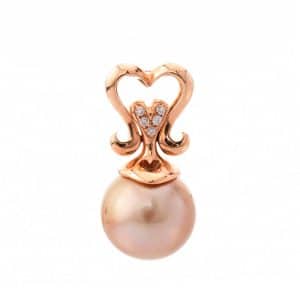 Tiaria 18K Pearl Gold Diamond Precious Pearl P85720 Pendant