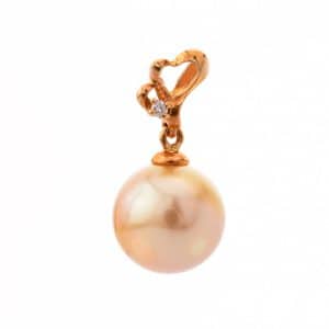 Tiaria 18K Pearl Gold Diamond Precious Pearl P81835 Pendant