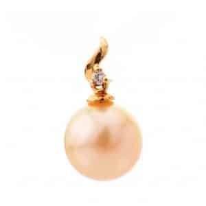 Tiaria 18K Pearl Gold Diamond Precious Pearl P81845 Pendant