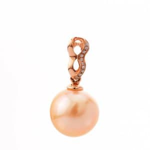 Tiaria Liontin Emas Mutiara Berlian 18K Precious Pearl P85498 Pendant
