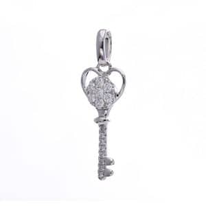 Tiaria Liontin Emas Berlian 18K love locks pendant
