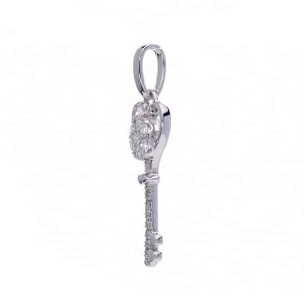 Tiaria Liontin Emas Berlian 18K love locks pendant