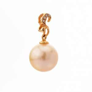 Tiaria Liontin Emas Mutiara Berlian 18K Precious Pearl P83635 Pendantv