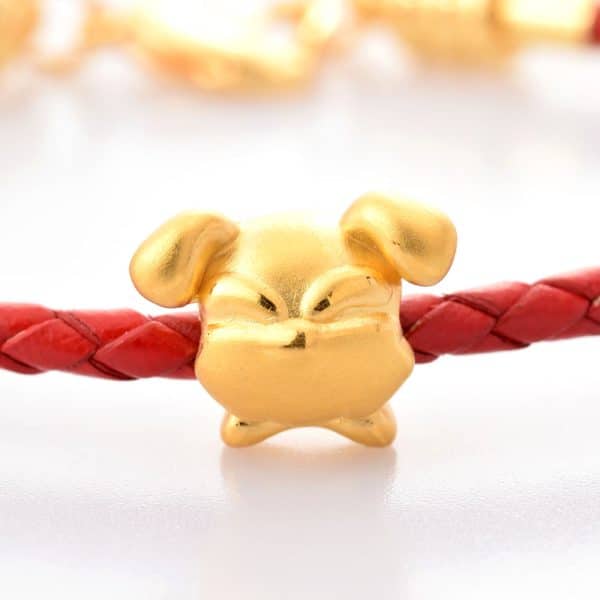 DOG - Perhiasan Emas 24k Tiaria Gelang emas charm bracelet (4)