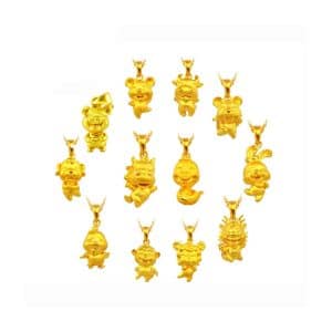 all 12 zodiac perhiasan emas 24k pendant liontin emas