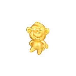 Zodiac Monkey Pendant 24K