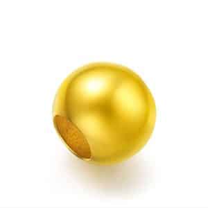 Tiaria 24K Golden Ball Charm 0.4 Logam mulia 24K (2)