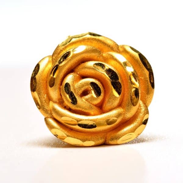 Tiaria 24K Golden Rose Charm Big 0.8 Logam Mulia 24K Liontin Emas (3)