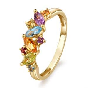 Tiaria Flawless Gems Ring Yellow Gold Perhiasan Emas Cincin 1